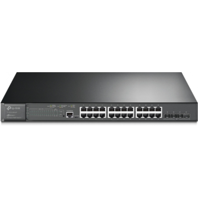Управляемый коммутатор TP-LINK JETSTREAM уровня 2+ с 24 гигабитными портами RJ45 и 4 портами SFP+ SG3428XMP